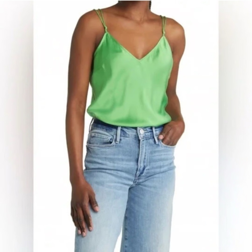 Frame Denim Green Fitted Sleeveless Camisole